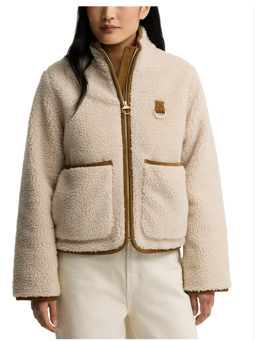 Barbour Elenora Casual Fleece Jacket in Ecru